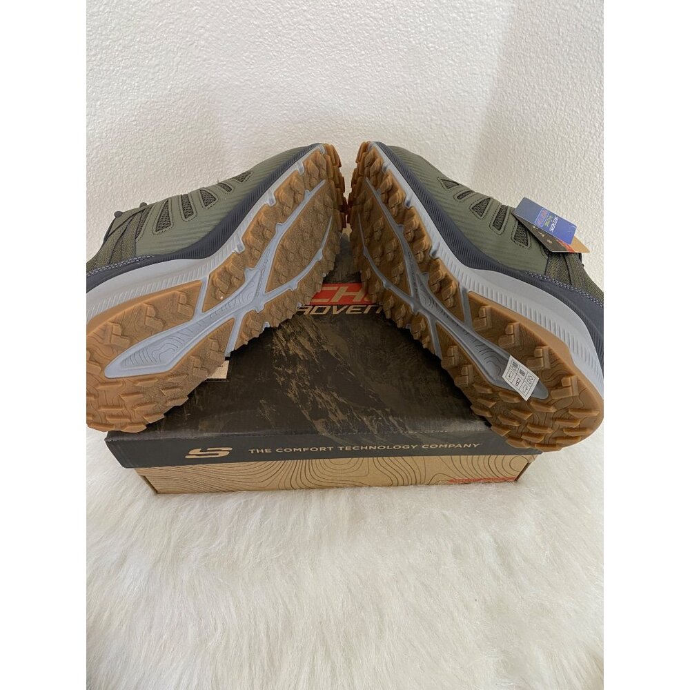 Skechers Mens Venture Seeker Green Outdoors Hiking Grip Shoes - Picture 10 of 12